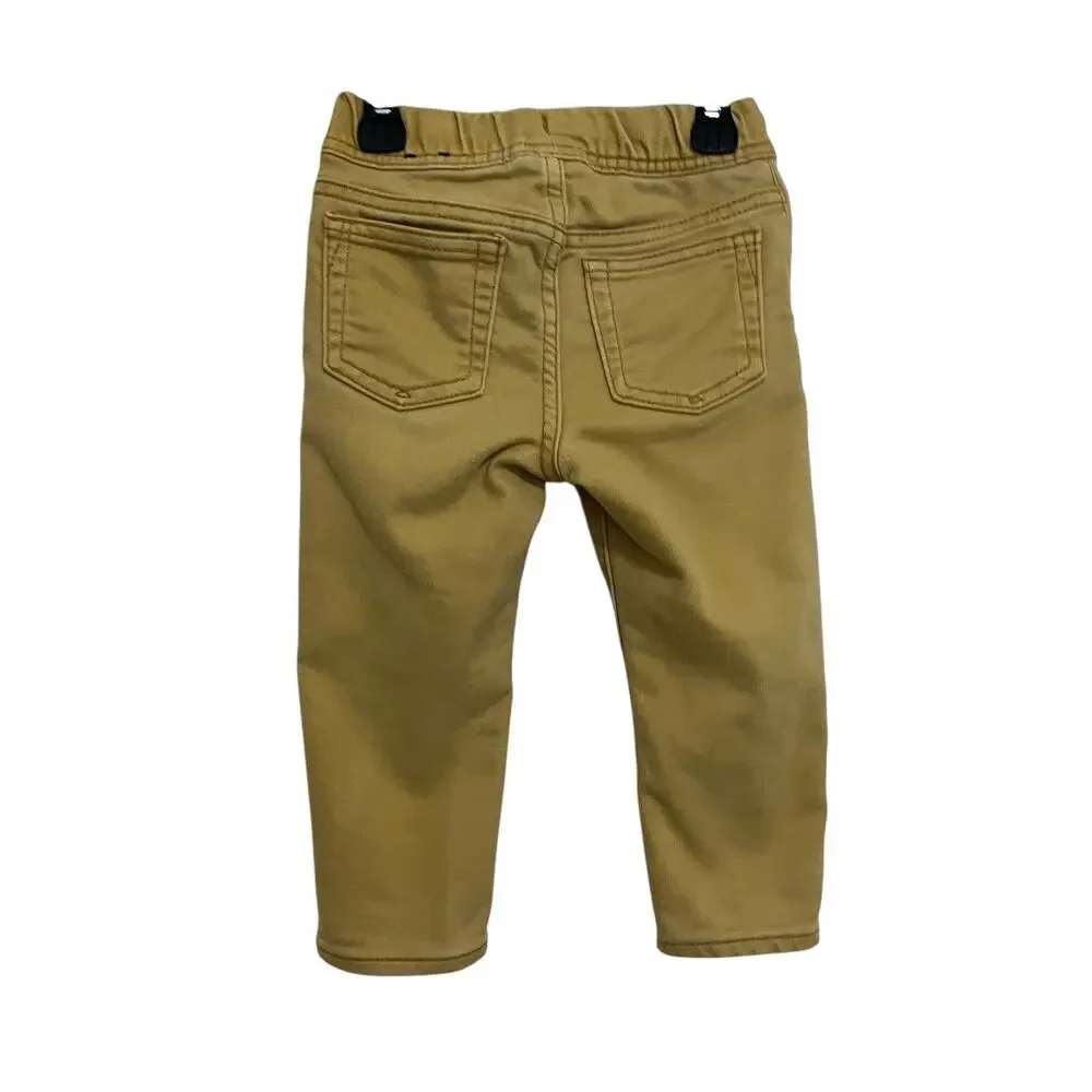 Gap Denim | Mustard Yellow Slim Faded Stretch Pants Boys 18-24 Months
